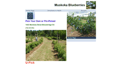 Desktop Screenshot of muskokablueberries.ca